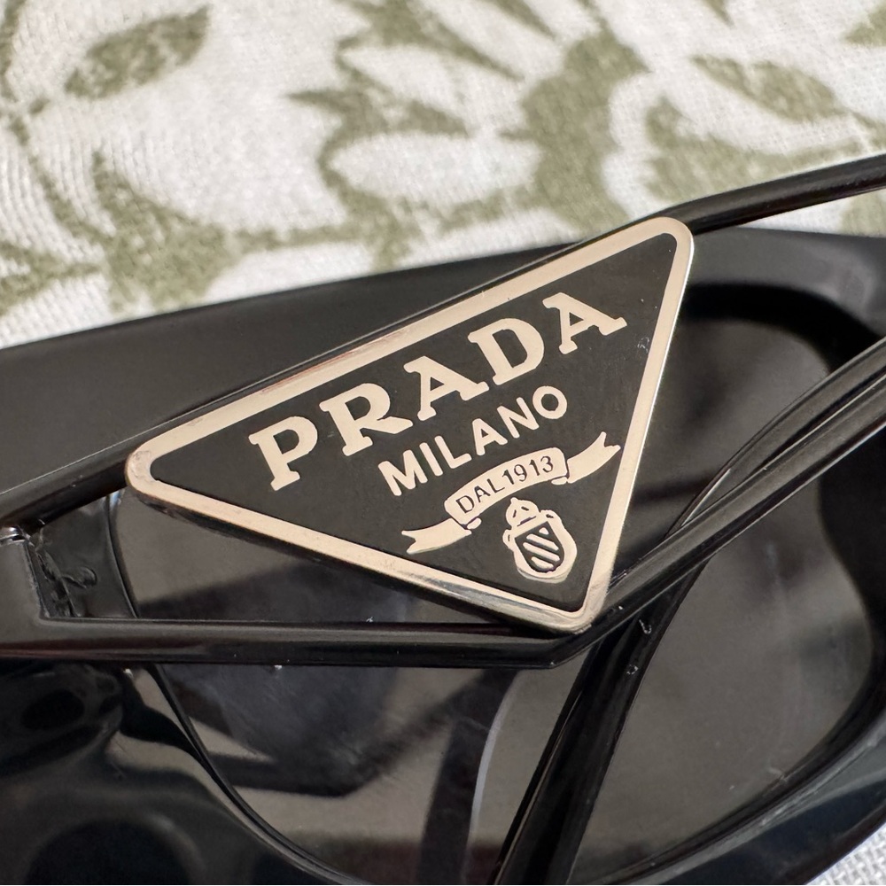 Prada Rectangle Black Sunglasses - image 6